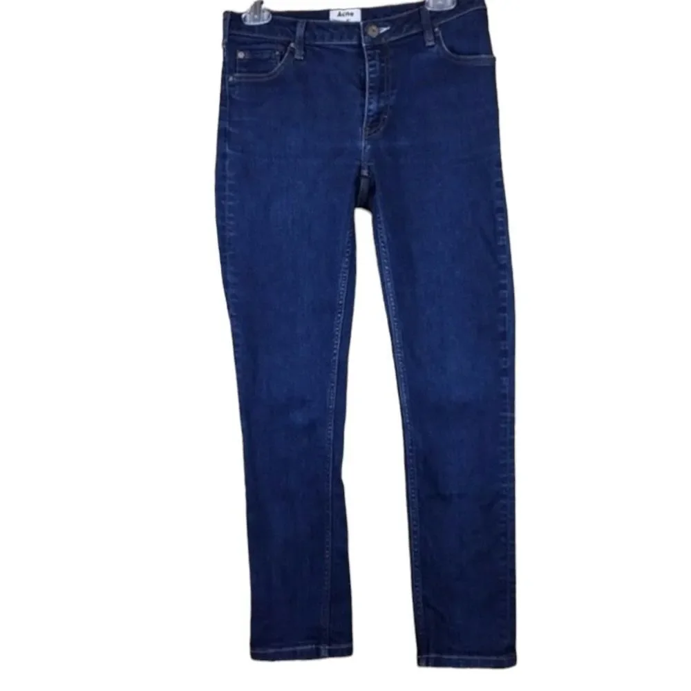 ACNE STUDIOS Flex Row Reform Jeans In Dark Wash Size 28
